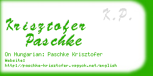 krisztofer paschke business card